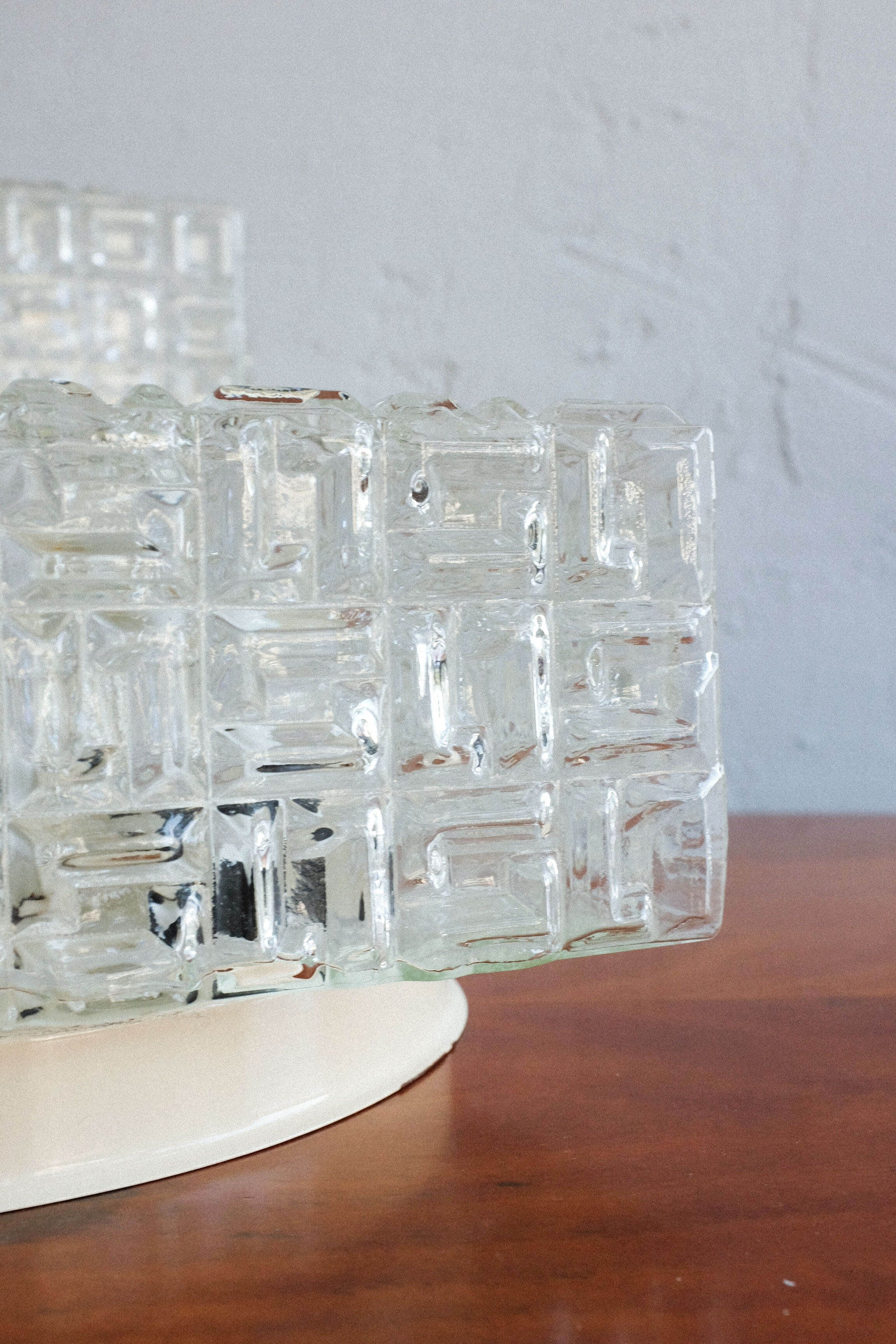 Czechoslovakian glass wall lamps by osvětlovací sklo, 1980s