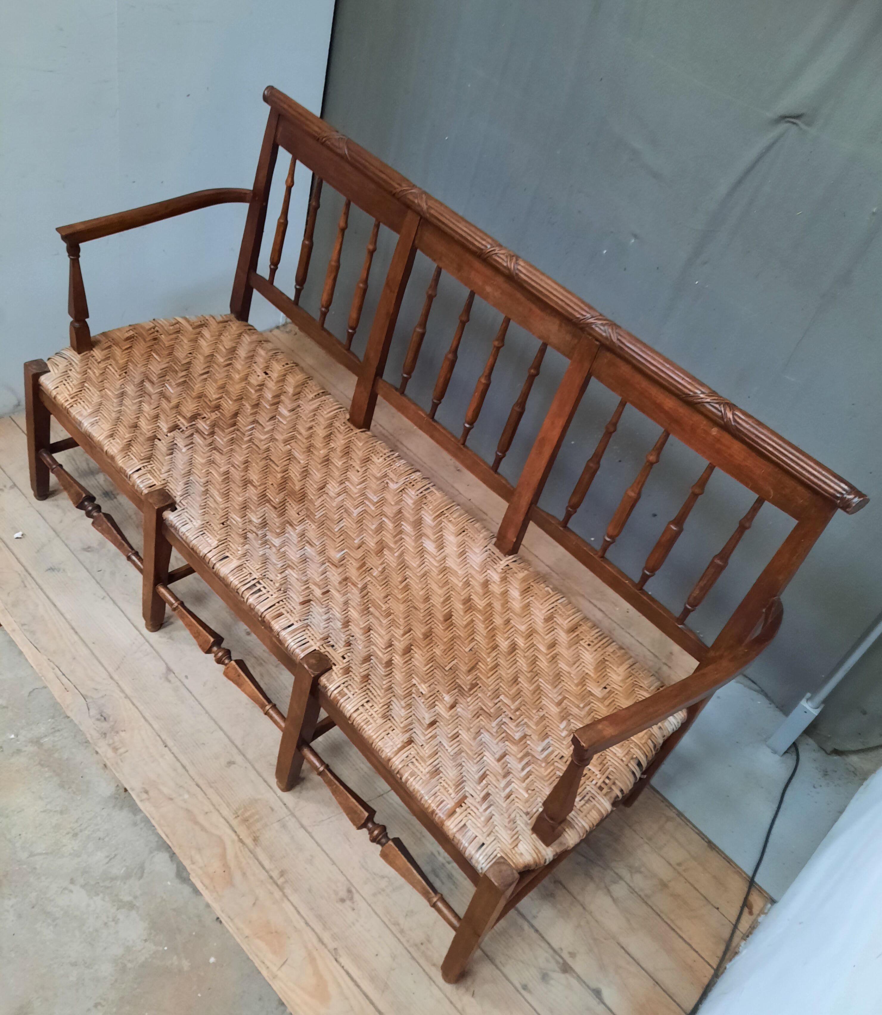Rustic canned sofa