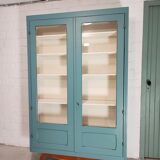 Blue vintage bookcase