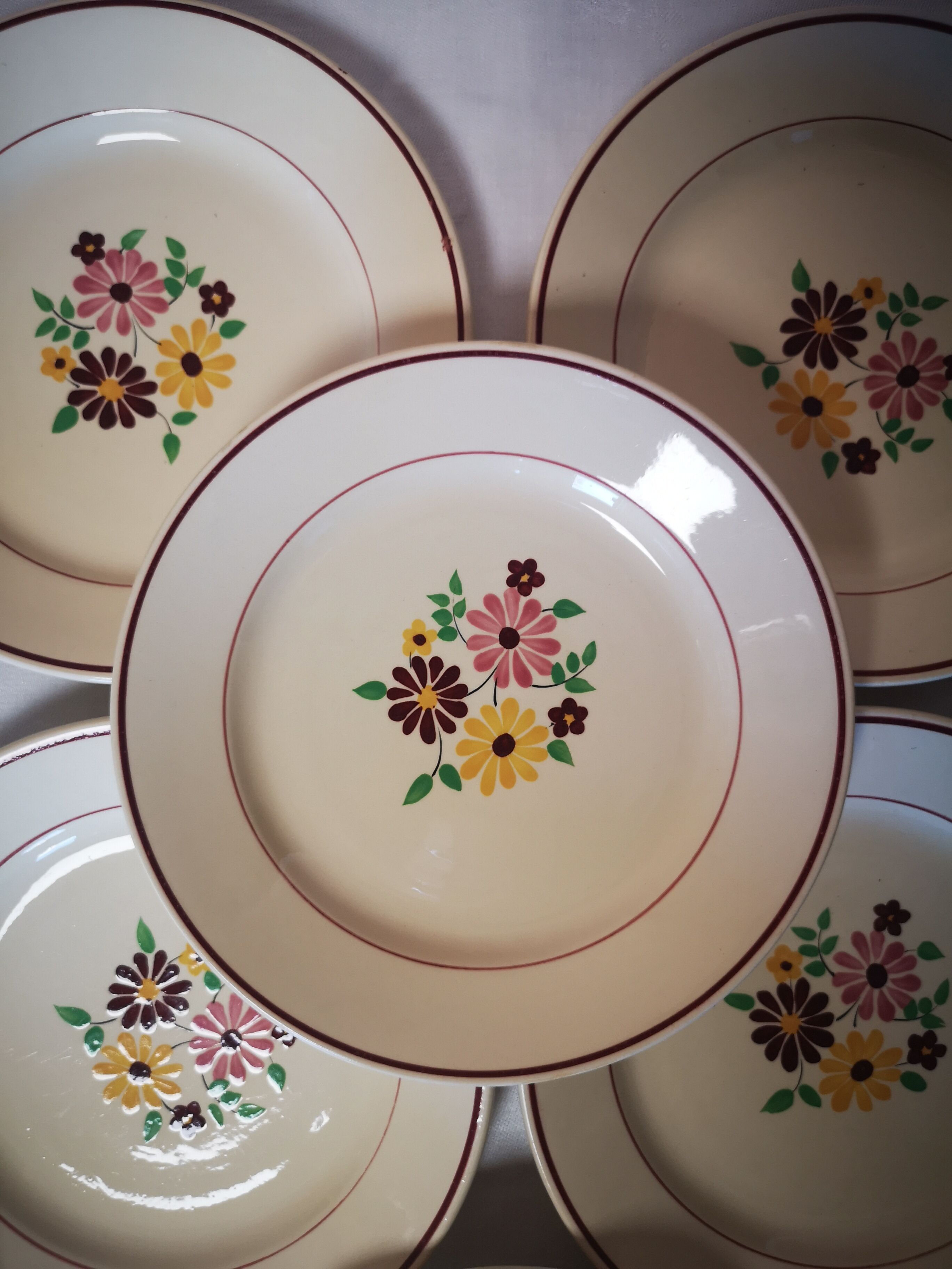 Assiettes à dessert faïence dlg digoin