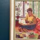 Original Swedish Oil on Panel – “Woman Reading Book” by Einar Emland
