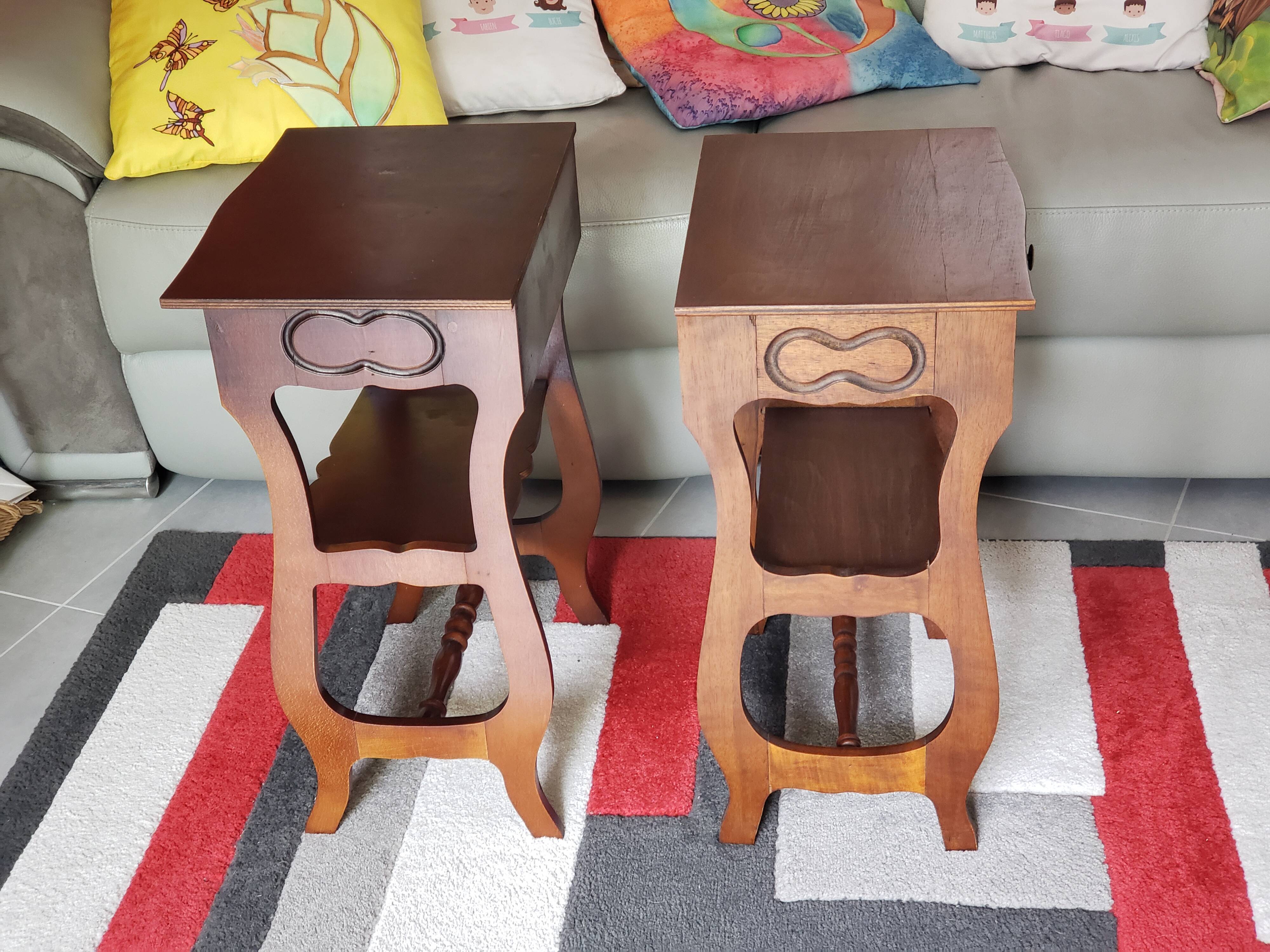 Pair of art deco bedside tables