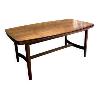 Vintage mahogany table by Jacques Hauville, 1970s