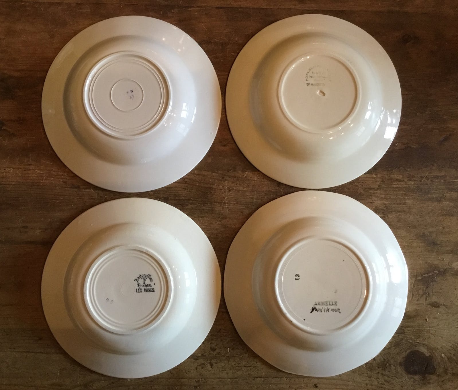 Ancient deep plates, set of 4