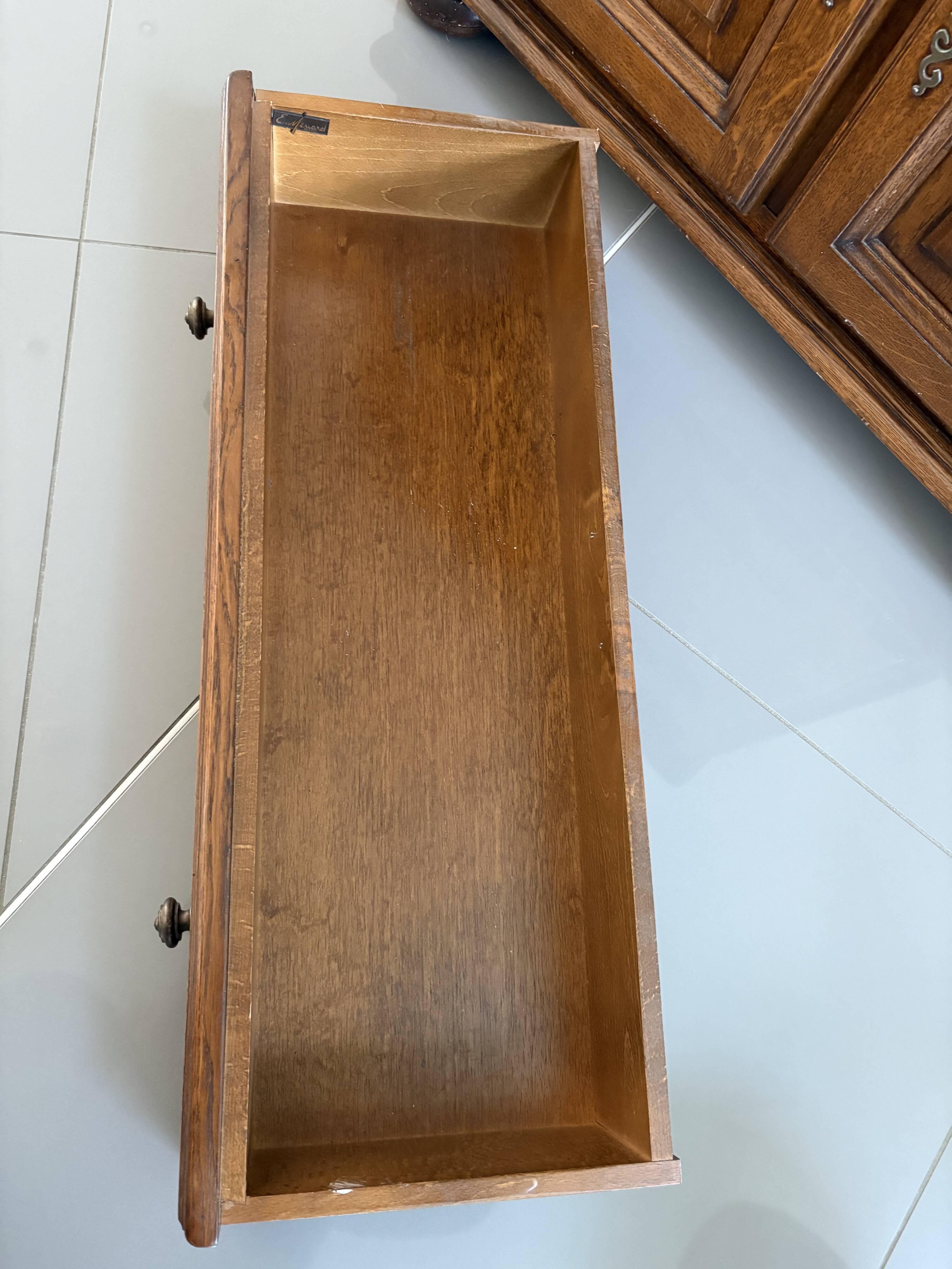 Solid oak furniture signed E. Ménard