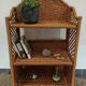 Folding rattan shelf