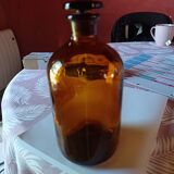 Amber apothecary bottle