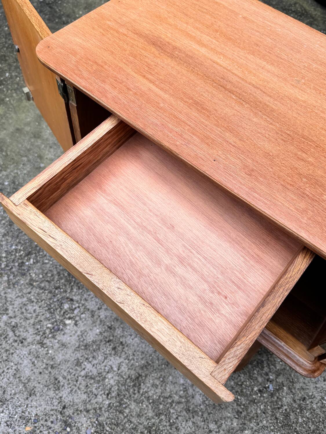 Two renovated vintage bedside tables