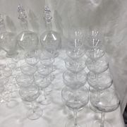 Art deco crystal glass service