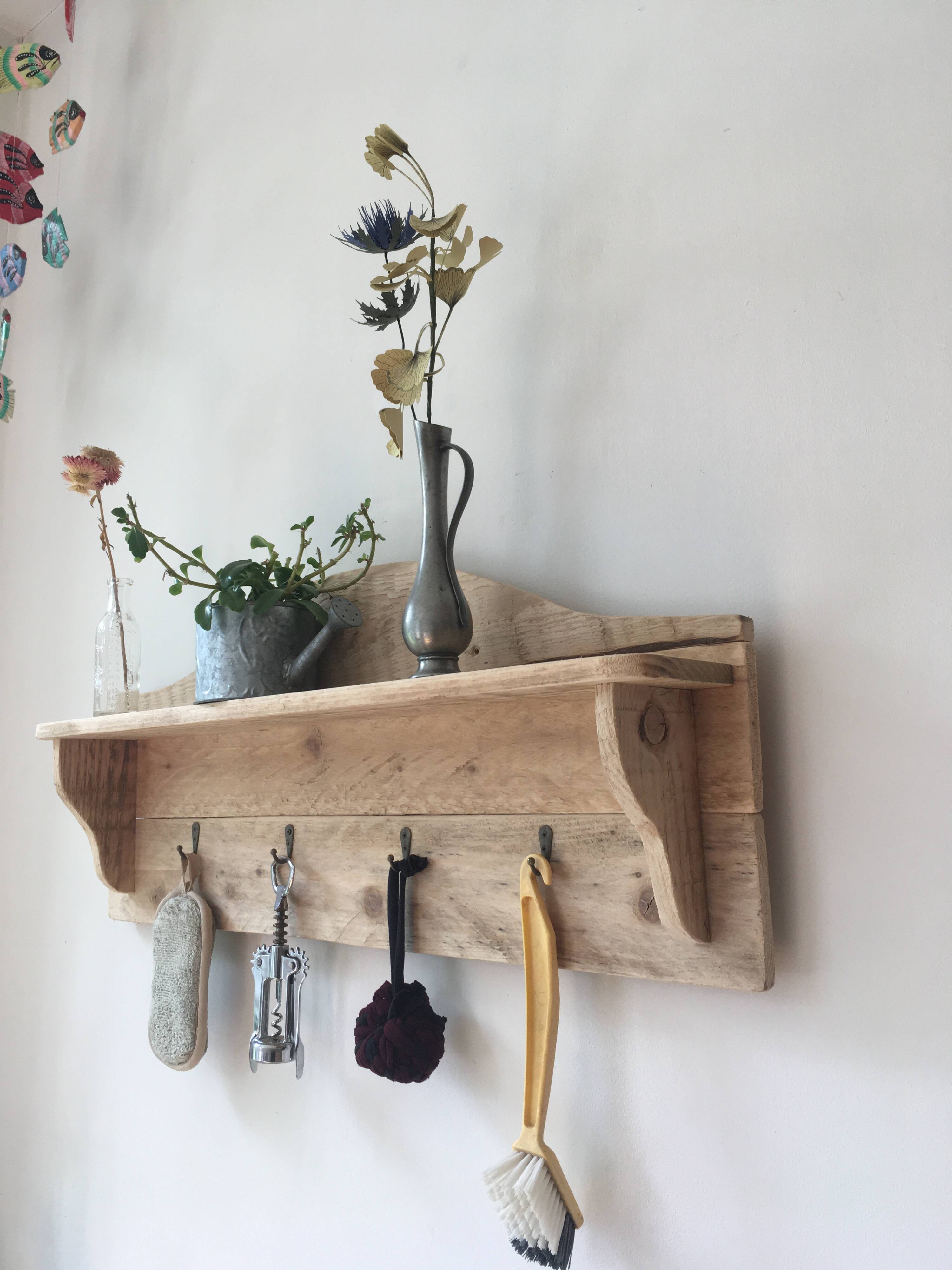 pallet wood wall shelf