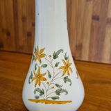 Faience soliflore vase old Moustiers décor
