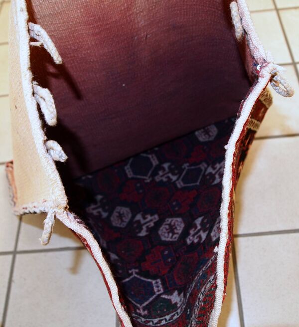 Sac vintage fait main Afshar persan 51cm x 57cm (années 1980)