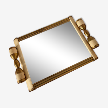 Plateau miroir style art déco