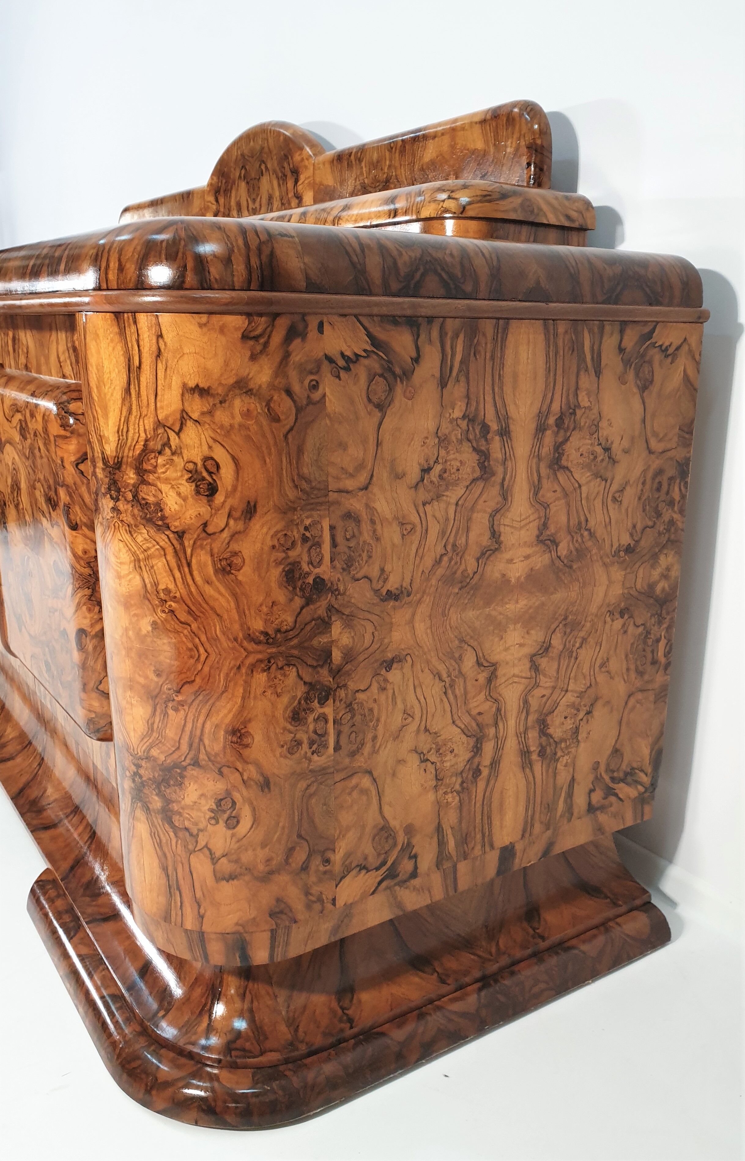 Art Deco Walnut Veneer Buffet, 1940s