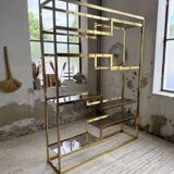 Brass shelf 1970 Belgo Chrom regency