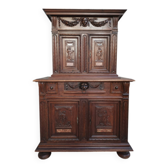 Diminutive Renaissance walnut sideboard