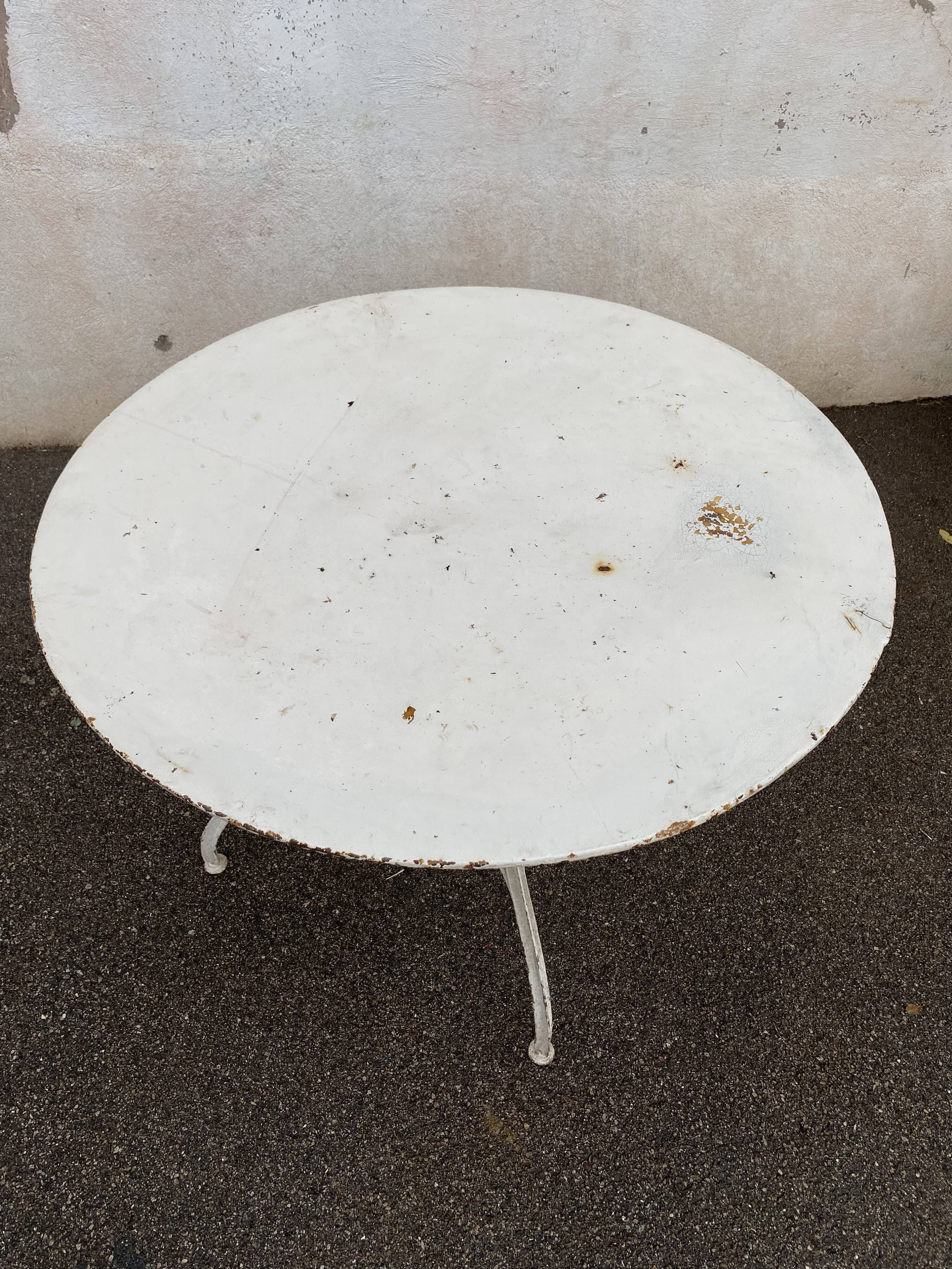 Sheet metal garden table