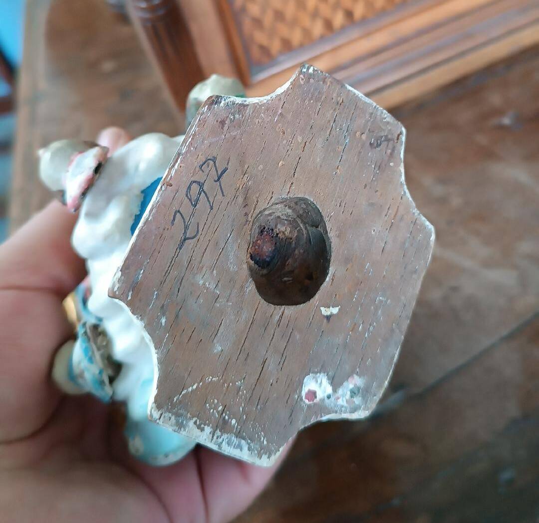 Antique small wooden sculpture, Immaculate Virgin, South America, 19th century