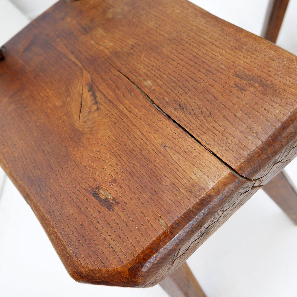 Set of 4 brutalist chairs by Mobichalet, Belgium 1950s/60s