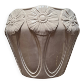 Cache-pot céramique vintage art nouveau au décor floral