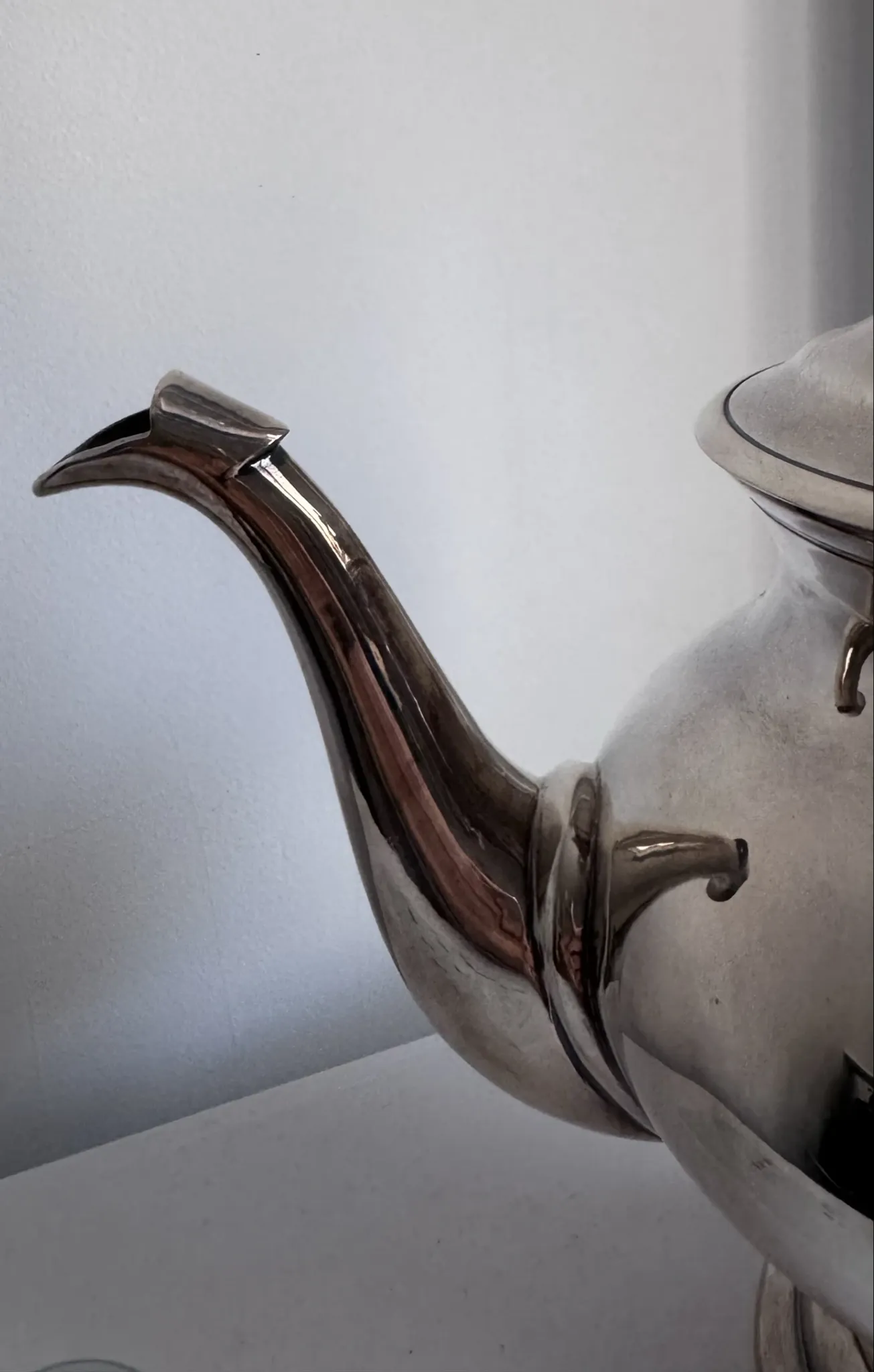 Cafetière et théière métal argenté