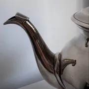 Cafetière et théière métal argenté