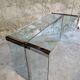 Bureau design en verre et chromé par Gallotti et Radice 1970