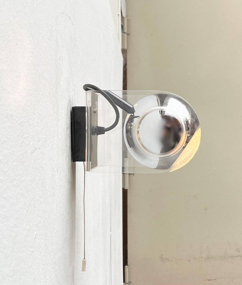 German wall lamps model 540 from the mid-century space age in the style of Gino Sarfatti, 1960s, set of 2.