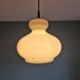 White opaline pendant lamp, Peill & Putzler, 70s
