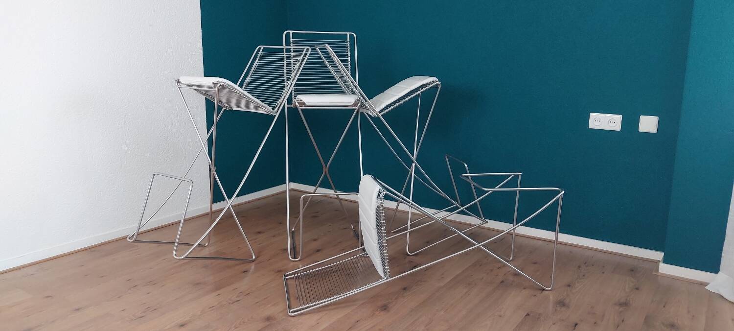 Tabourets de bar Kreuzschwinger par Till Behrens, années 1990