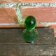 Old Green Bubble Glass Carafe Bottle with Vintage Stopper