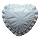 White porcelain heart-shaped box