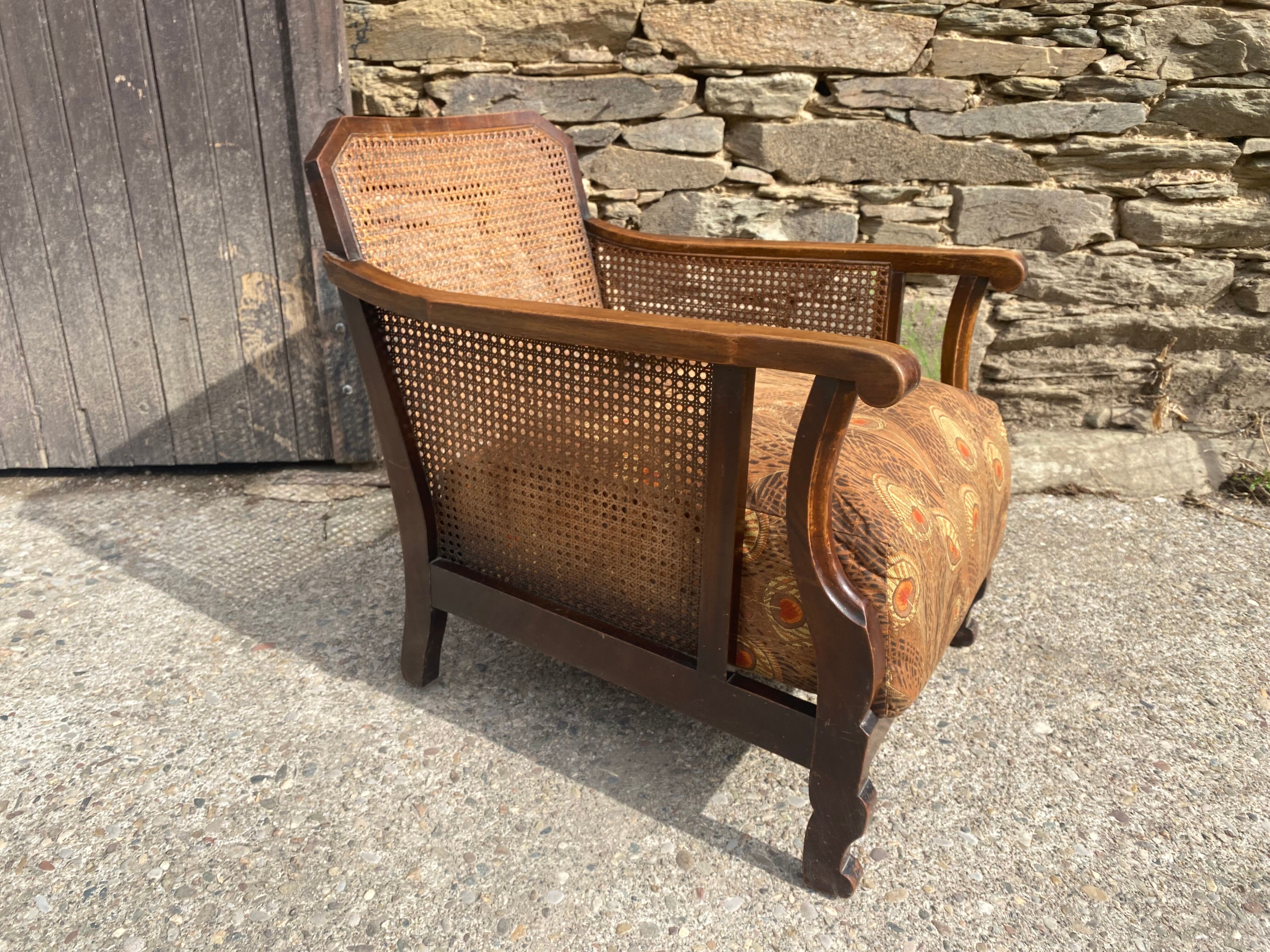 English armchair type Chippendale with cushion