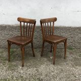 Pair of vintage bentwood bistro chairs