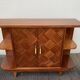 Vintage mahogany bar cabinet with marquetry