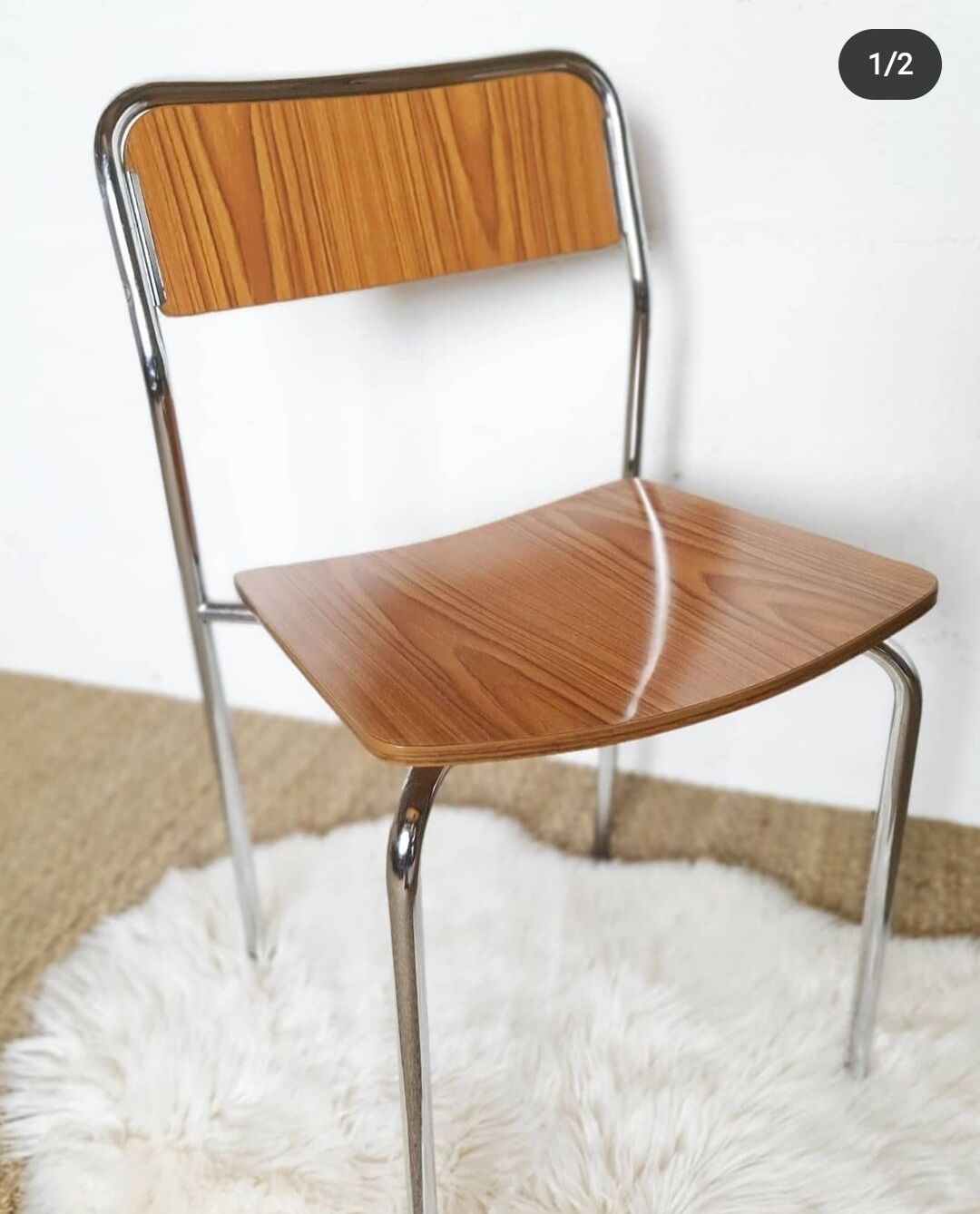 5 Marbled brown formica chairs