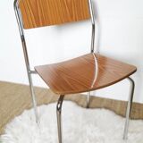 5 Marbled brown formica chairs