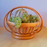 Rattan cut fruit basket 60s