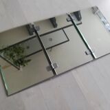 Miroir triptyque années 70 art déco 65x37cm