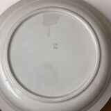 Plat creux blanc et bleu faïence badonviller vintage sublime