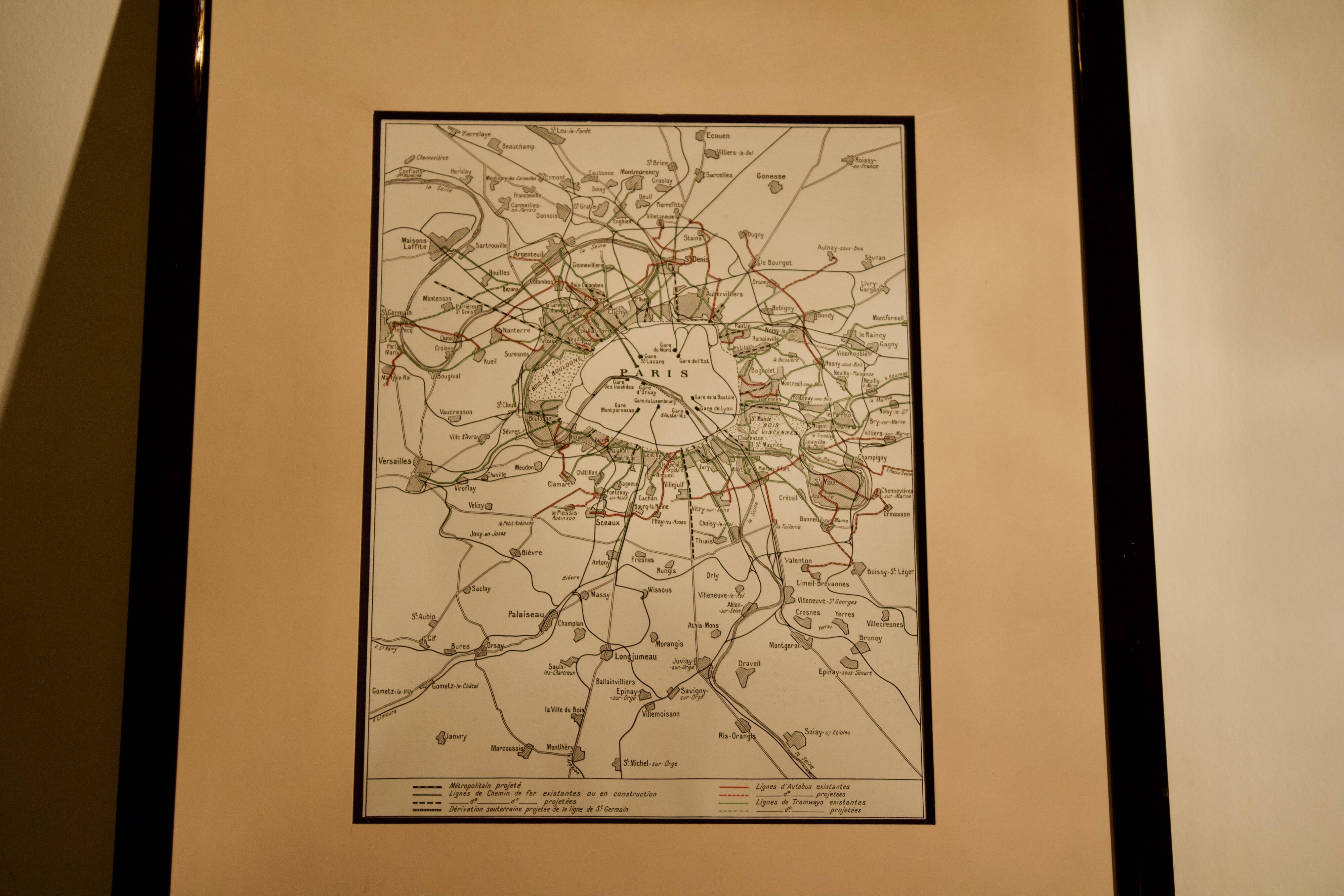 The development of transport in the Paris region 1928