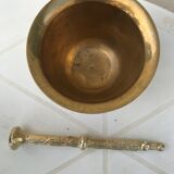Mortar and its ancient bronze pestle