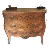Louis xv style chest of drawers with marble top
