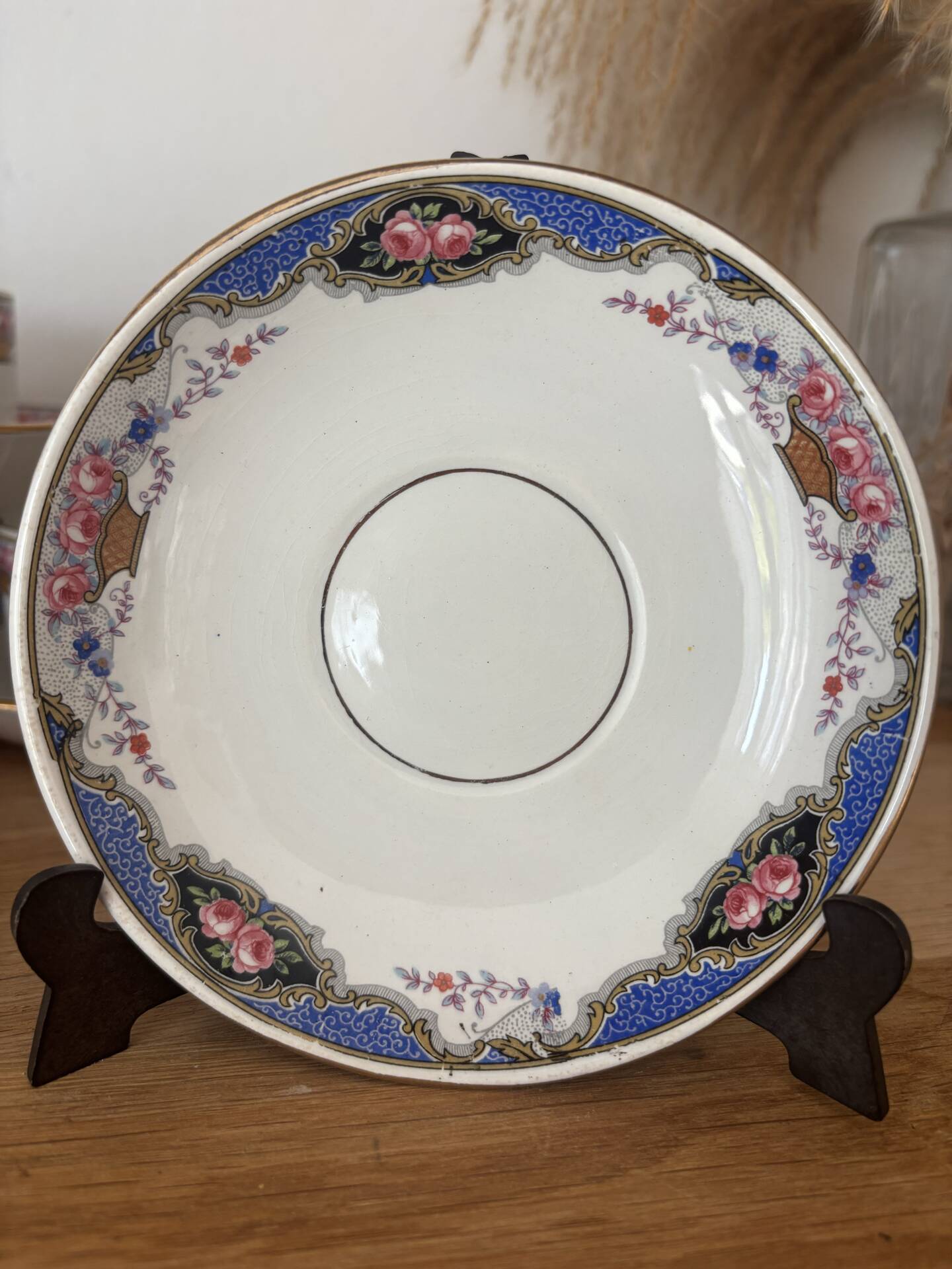 Set of 10 antique cups and saucers Digoin Sarreguemines