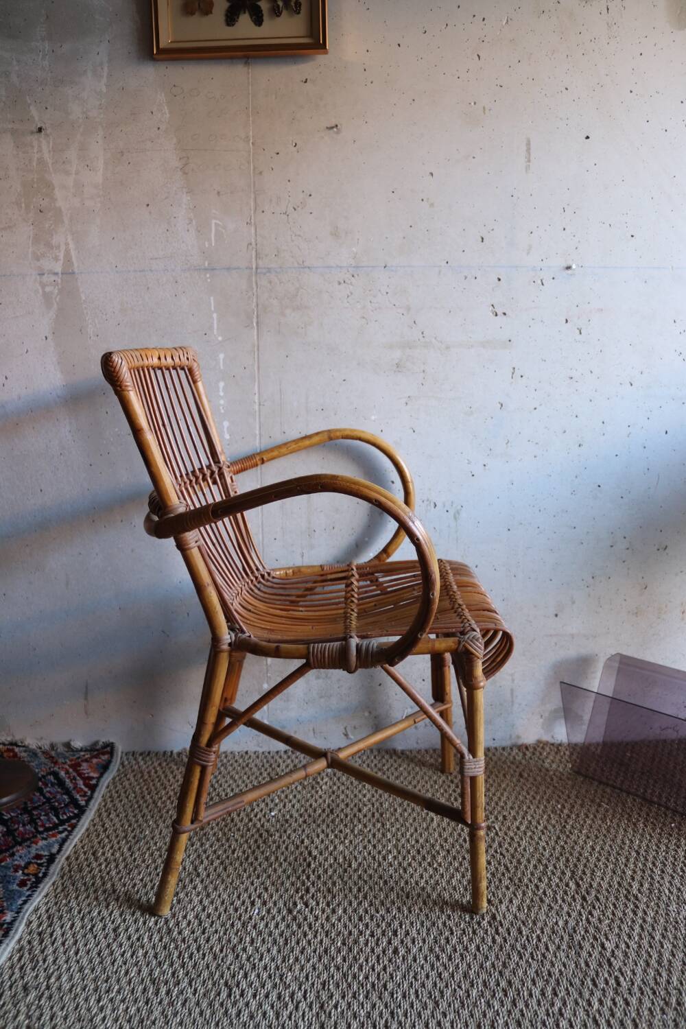 Vintage rattan armchair