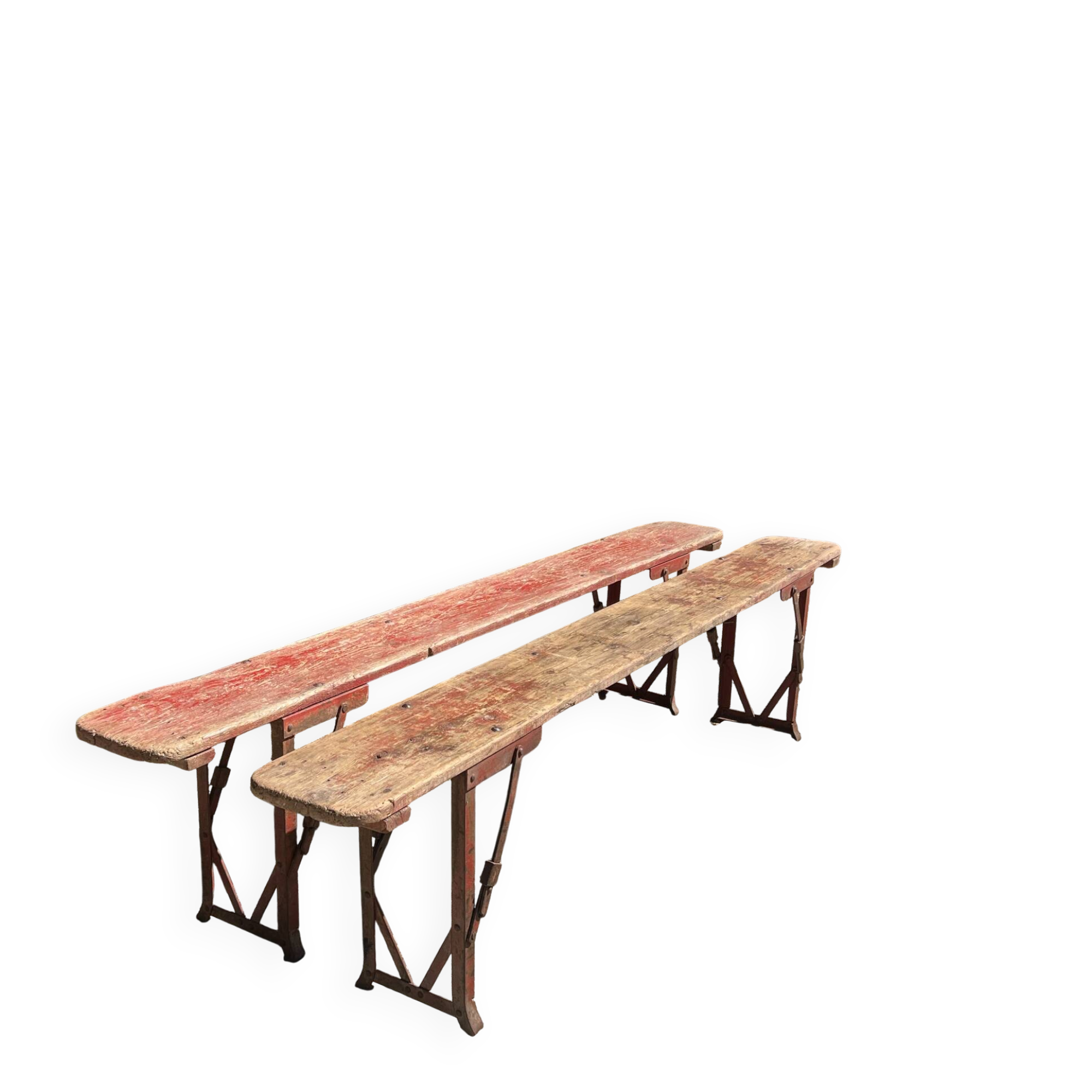 Paire de bancs pliants