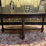 Rustic oval Louis XIII oak farm table
