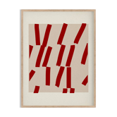Red lines art print 50x70cm