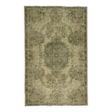 One-of-a-kind turkish handwoven vintage rug - rustic vintage charm 202x 126 cm