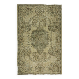 Tapis vintage turc tissé à la main unique en son genre - charme vintage rustique 202x 126 cm
